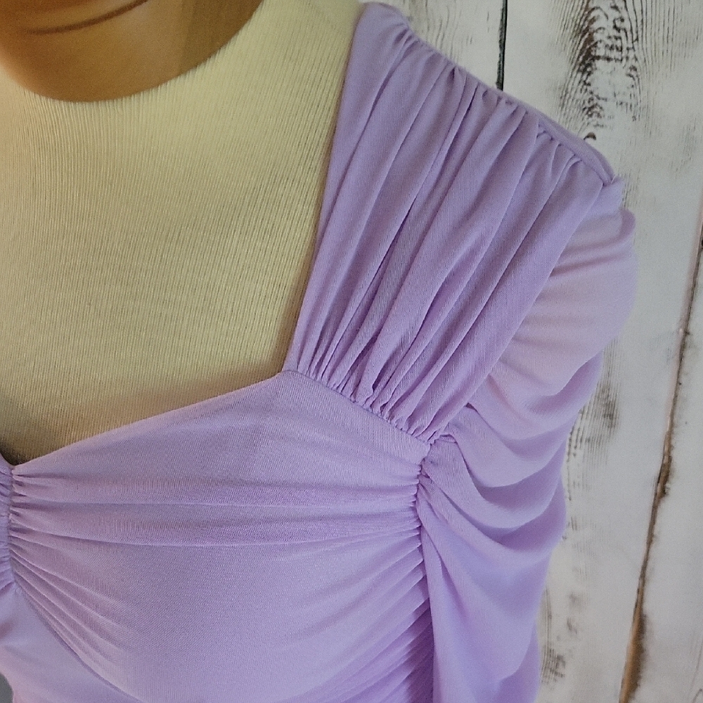 Entro Lilac Ruched Blouse - Picture 6 of 8